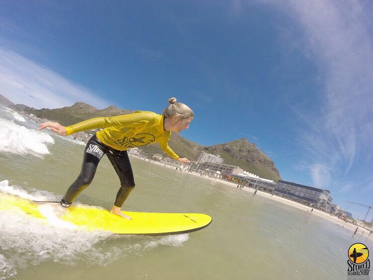 Laura surfing like a boss