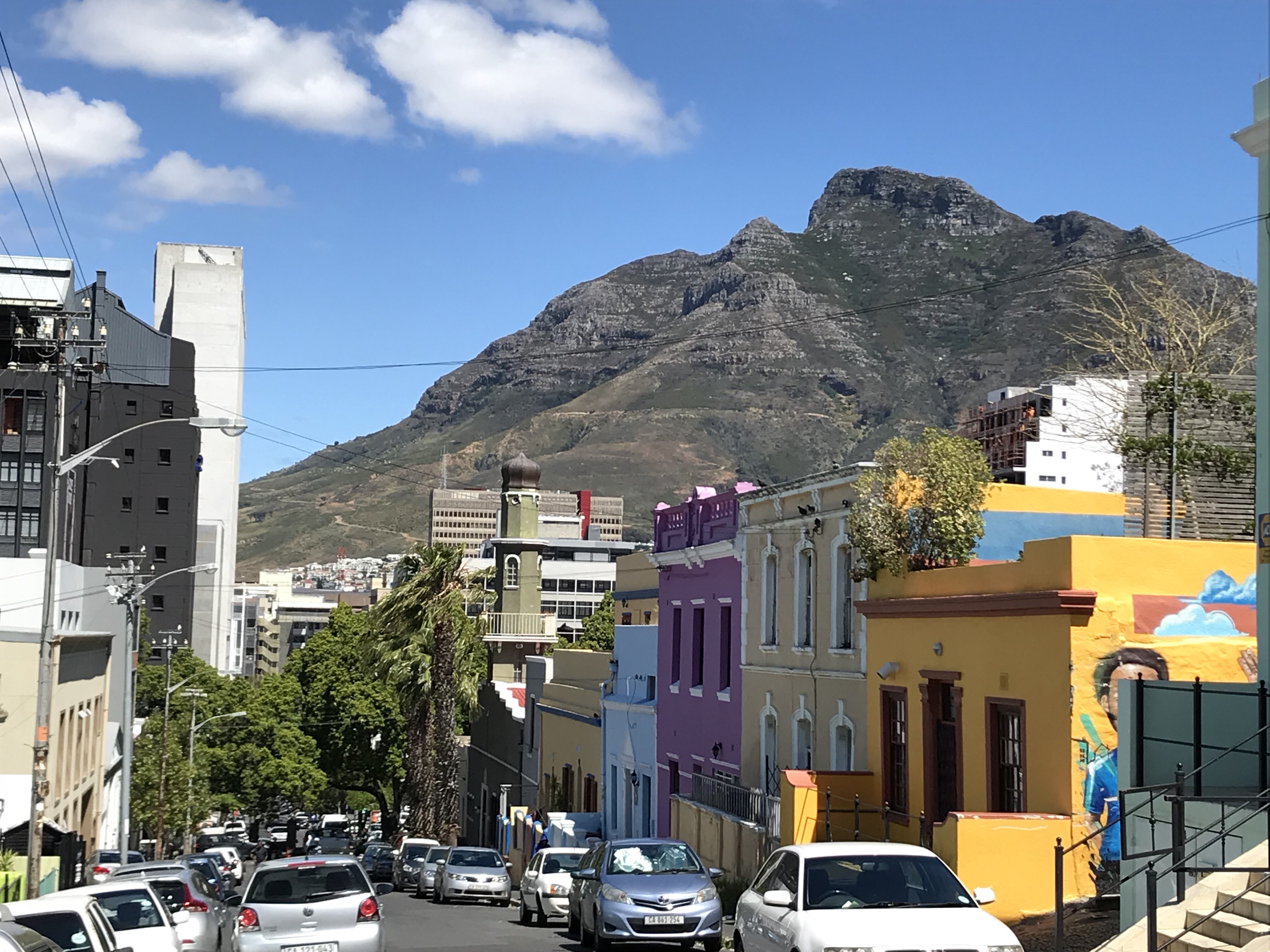 Colourful houses on the free walking tour of Bo’Kaap